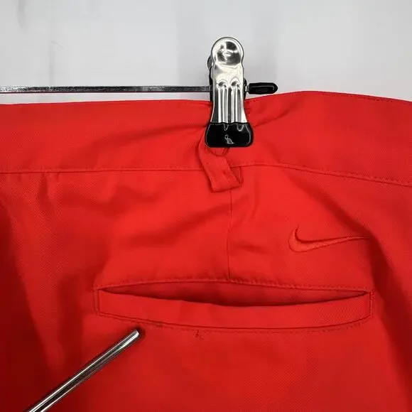 Nike Golf Pants Mens 38x33 Red/Orange Dri-FIT Stretch Flat Front Performance - Picture 5 of 16